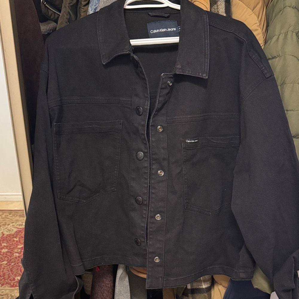 Calvin Klein Charcoal Button-Up Jacket
